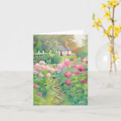 Waterverf bloemtuin aanpasbaar kaart (Gele Bloem)