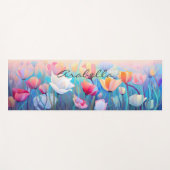 Waterverf Bloemveld Meditatie Yogamat (Voorkant (horizontaal))