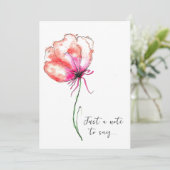 Waterverf Bloemventilator Kaart (Staand voorkant)