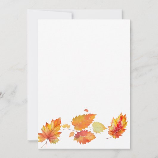 Waterverf Bloemvers Thanksgiving Verjaardag Kaart (Achterkant)