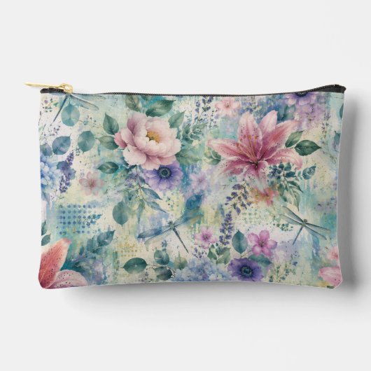 Waterverf Bloemvlinderpatroon Etui (Voorkant)