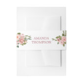 Waterverf bloesem Blush en Roos Goud Uitnodigingen Wikkel (Voorkant Voorbeeld)