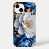 Waterverf Bloesem in Blauw en Wit, Case-Mate iPhone Case (Achterkant)
