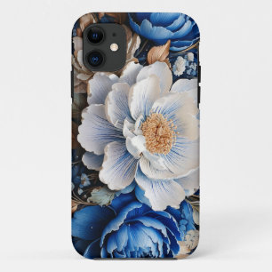 Waterverf Bloesem in Blauw en Wit, Case-Mate iPhone Case