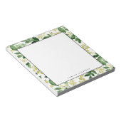 Waterverf bloesem laat patroon op maat notitieblok (Schuin)