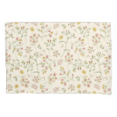 Waterverf bloesempatroon kussensloop (Voorkant-Links)