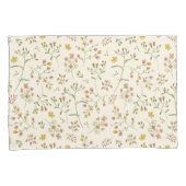 Waterverf bloesempatroon kussensloop (Voorkant-Rechts)