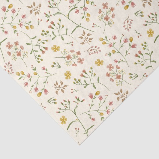 Waterverf bloesempatroon tissuepapier (Detail)