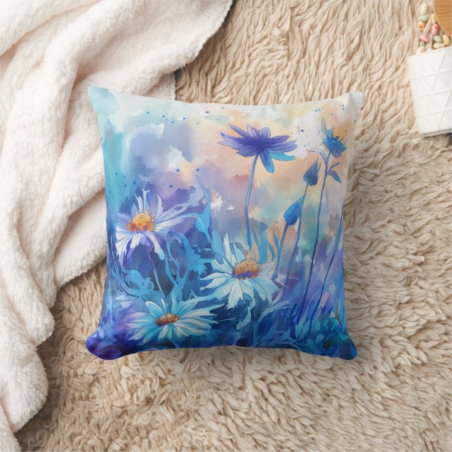 Waterverf Bloesems – Bloemen Sierkussen (Deken)