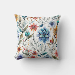 Waterverf bloesems kussen