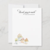 Waterverf blokjes Dank je Bedankkaart (Voorkant)