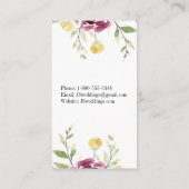 Waterverf Blokkerende Visitekaartjes - Moderne flo (Achterkant)