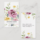 Waterverf Blokkerende Visitekaartjes - Moderne flo (Voorkant / Achterkant)