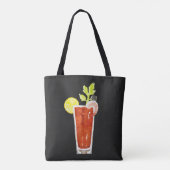 Waterverf Bloody Mary Tas, twee zijkanten Tote Bag (Achterkant)