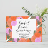 Waterverf Bloom Bouquet Vrijgezellenfeest Kaart (Staand voorkant)