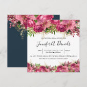 Waterverf Bloom Bruids Douche Uitnodiging (Voorkant / Achterkant)