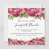 Waterverf Bloom Bruids Douche Uitnodiging (Voorkant)