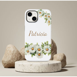 Waterverf Bloom Daisy Flowers Wit Hoesje-M Case-Mate iPhone 14 Hoesje