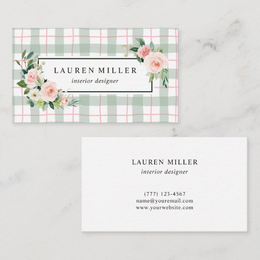 Waterverf Bloom | Pastel Visitekaartje (Voorkant / Achterkant)