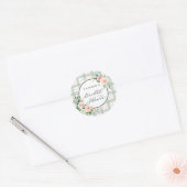 Waterverf Bloom | Pastel Vrijgezellenfeest Ronde Sticker (Envelop)