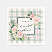 Waterverf Bloom | Pastel Vrijgezellenfeest Servet (Voorkant)