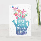 Waterverf Bloom waar u bent geplant Kaart (Voorkant)