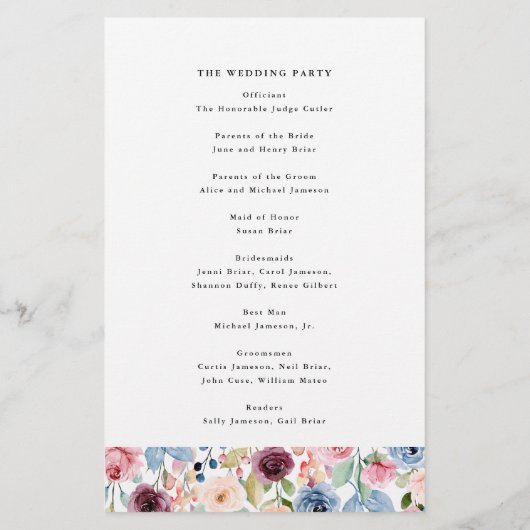 Waterverf Bloomgrens, papierprogramma Flyer (Achterkant)