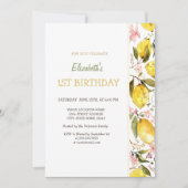 Waterverf Blooming Yellow Lemons Verjaardag Kaart (Voorkant)