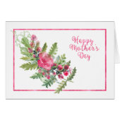 Waterverf Blooms en Buds Moederdag Kaart (Voorkant Horizontaal)