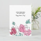 Waterverf Blooms Invitation Kaart (Staand voorkant)