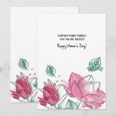 Waterverf Blooms Invitation Kaart (Voorkant / Achterkant)