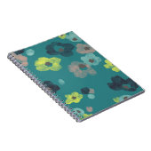 Waterverf Blooms Journal - Blauwgroen Notitieboek (Rechterzijde)
