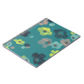 Waterverf Blooms Journal - Blauwgroen Notitieboek (Linkerzijde)