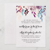 Waterverf Blooms Weddenschap Kaart (Voorkant / Achterkant)