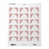 Waterverf blos roze bloemetjes boho arch pampas etiket (Full Sheet)