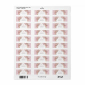 Waterverf blos roze bloemetjes boho arch pampas etiket (Full Sheet)