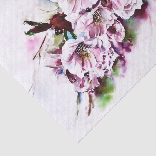 Waterverf Blossom Branch for Decoupage Tissuepapier (Detail)