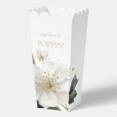 Waterverf Blossom & Faux Gold Splatter Bruiloft Bedankdoosjes (Voorkant)