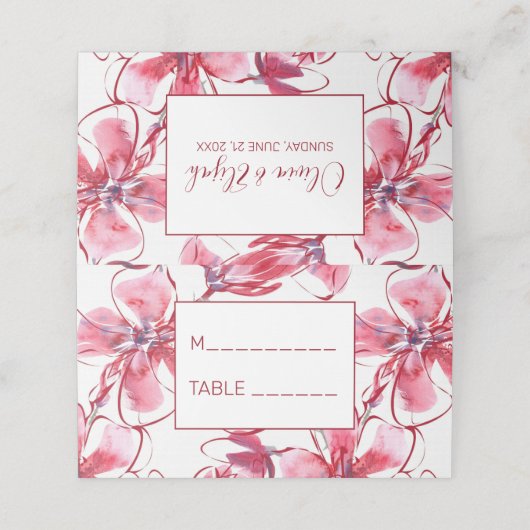 Waterverf Blossom Plaatskaartje (Buitenkant ongevouwen)