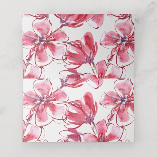 Waterverf Blossom Plaatskaartje (Binnenkant ongevouwen)