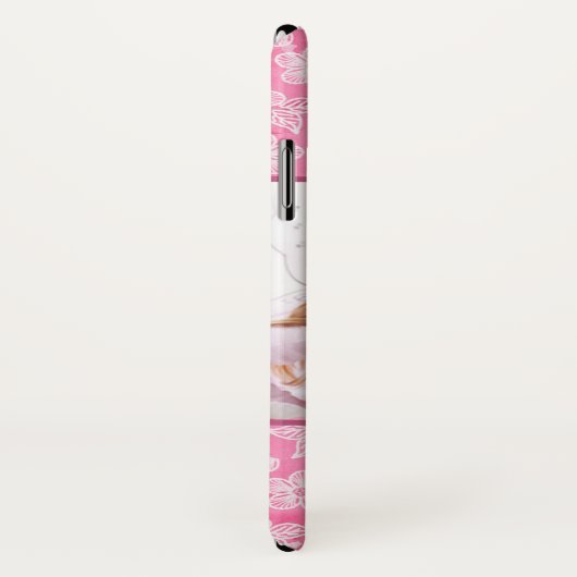 Waterverf Blossom Roze Monogram Foto Case-Mate iPhone Case (Achterkant / rechts)