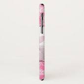 Waterverf Blossom Roze Monogram Foto Case-Mate iPhone Case (Achterkant/links)