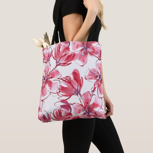Waterverf Blossom Tote Bag (Dichtbij)