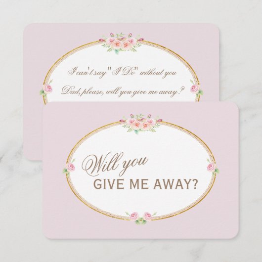 Waterverf blowers Gold geeft me weg Kaart (Voorkant / Achterkant)