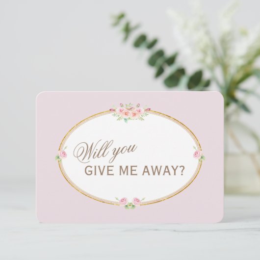 Waterverf blowers Gold geeft me weg Kaart (Staand voorkant)