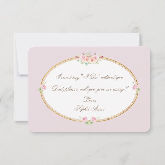 Waterverf blowers Gold geeft me weg Kaart (Achterkant)