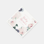 waterverf blozen baby shower servet (Hoek)