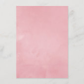 Waterverf blozen Blush Pink Weddenschap Menu (Achterkant)