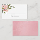 Waterverf blozen Blush Pink Weddenschap Plaatskaartje (Voorkant / Achterkant)