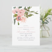 Waterverf blozen Roze Bachelorette Partij Kaart (Staand voorkant)